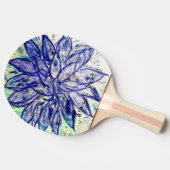 Zeldzame Blauwe Dahlia Tafeltennisbatje (Zijkant)