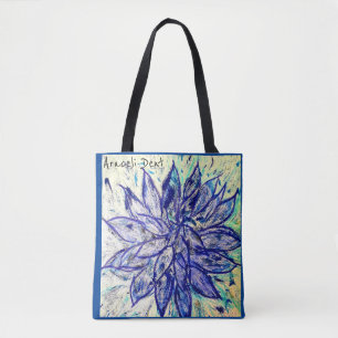 Zeldzame Blauwe Dahlia Tote Bag