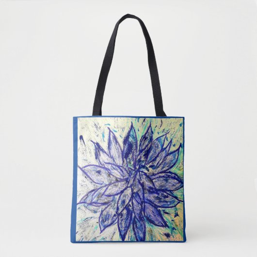 Zeldzame Blauwe Dahlia Tote Bag (Voorkant)