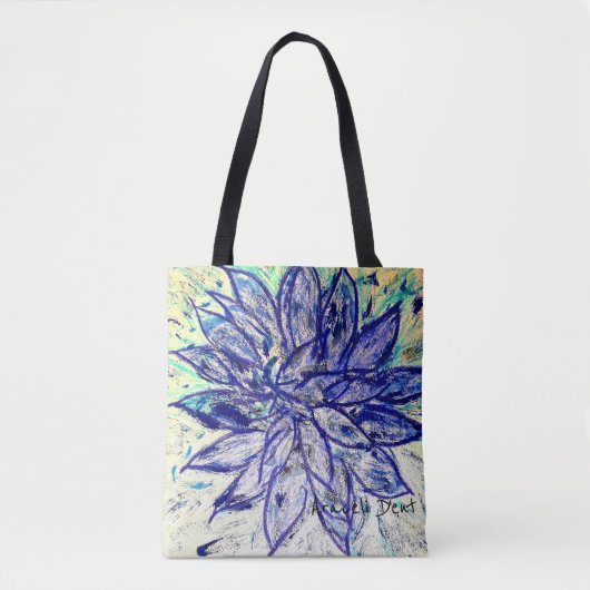 Zeldzame Blauwe Dahlia Tote Bag (Voorkant)