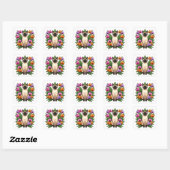 zeldzame bloem siamees kat stickers (Vel)