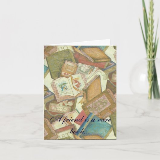 Zeldzame Boek Vriendschap briefkaart (Voorkant)