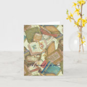 Zeldzame Boek Vriendschap briefkaart (Gele Bloem)