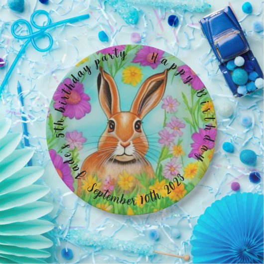 Zeldzame borden van het verjaardagsfeestje, editab papieren bordje (Feest)