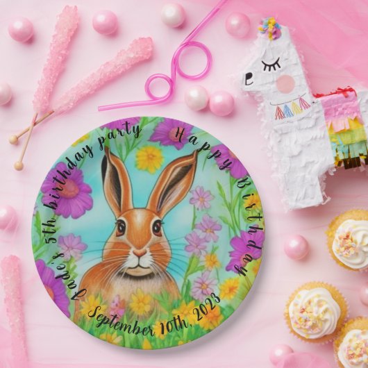 Zeldzame borden van het verjaardagsfeestje, editab papieren bordje (Feest)