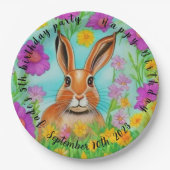 Zeldzame borden van het verjaardagsfeestje, editab papieren bordje (Voorkant)