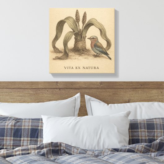 Zeldzame Botanische Roller & Welwitschia  Kunst Canvas Afdruk (Insitu (Slaapkamer))