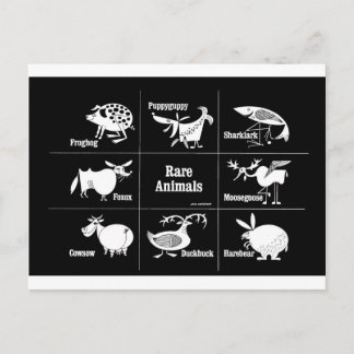Zeldzame dieren briefkaart