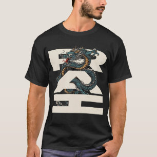 Zeldzame Draak Streetwear Kunst Japanse Mythologis T-shirt