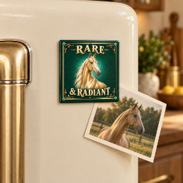 Zeldzame en stralende gouden Akhal-Teke paardkunst Magneet