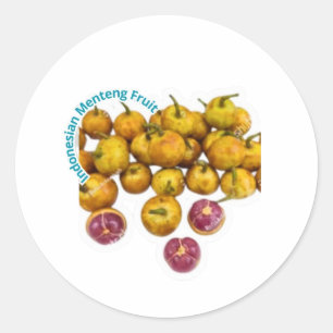 Zeldzame Exotische Menteng Vrucht - Indonesische T Ronde Sticker