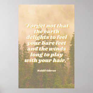 Zeldzame Feet Hippie Quote Wilderness Bossen Poste Poster