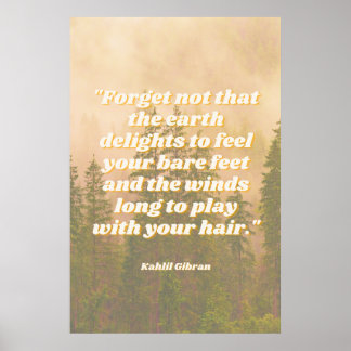 Zeldzame Feet Hippie Quote Wilderness Bossen Poste Poster