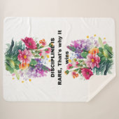 Zeldzame Floral Quote Art Sherpa Deken (Voorkant (horizontaal))