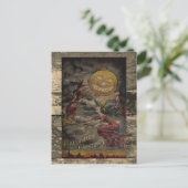 Zeldzame grappige illustratie van vintage Hallowee Briefkaart (Staand voorkant)