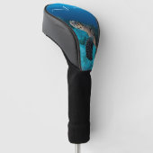 Zeldzame Hawksbill-schildpad zwemmend monogram ini Golfheadcover (Schuin)