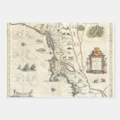  ZELDZAME KAART BELGICA CASPIAN MOON | INPAKPAPIER VEL (Voorkant)