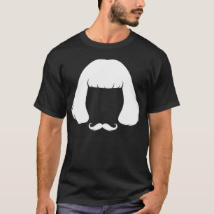 Zeldzame kapsel & snorbaard Meme Silhouet T-shirt