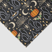 Zeldzame katten Art Deco Halloween Tissuepapier (Detail)