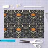Zeldzame katten Art Deco Halloween Tissuepapier (Craft)