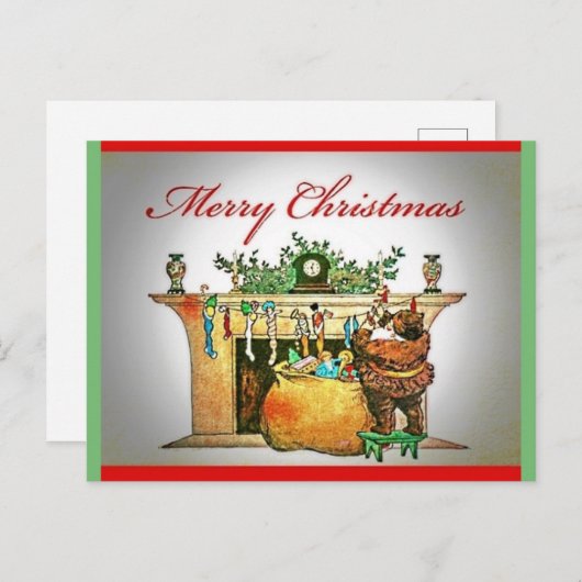 Zeldzame kerstman, helemaal in bruin Briefkaart (Voorkant / Achterkant)