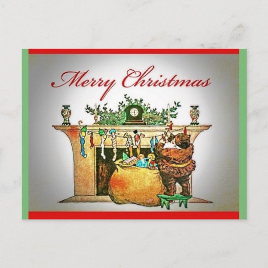 Zeldzame kerstman, helemaal in bruin Briefkaart (Voorkant)