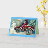 Zeldzame  Kerstman in een Fancy Afbeelding met aut Kaart (Gele Bloem)