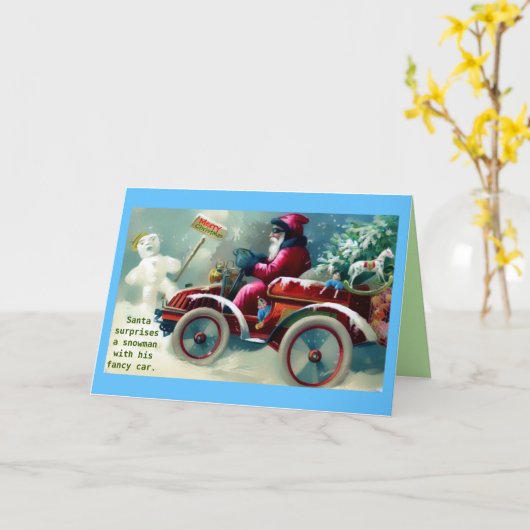 Zeldzame Kerstman in een Fancy Afbeelding met aut Kaart (Gele Bloem)