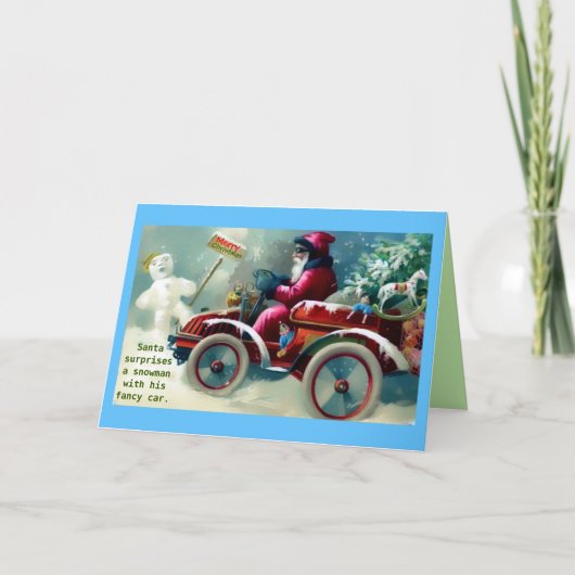Zeldzame  Kerstman in een Fancy Afbeelding met aut Kaart (Voorkant)
