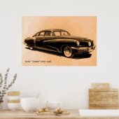Zeldzame klassieke auto Tucker 1948 Poster (Keuken)