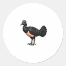 Zeldzame Maleo-vogelkunst - Iconische Indonesische Ronde Sticker