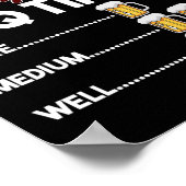 Zeldzame Medium Well Grappige BBQ Timer Bier Cadea Poster (Hoek)