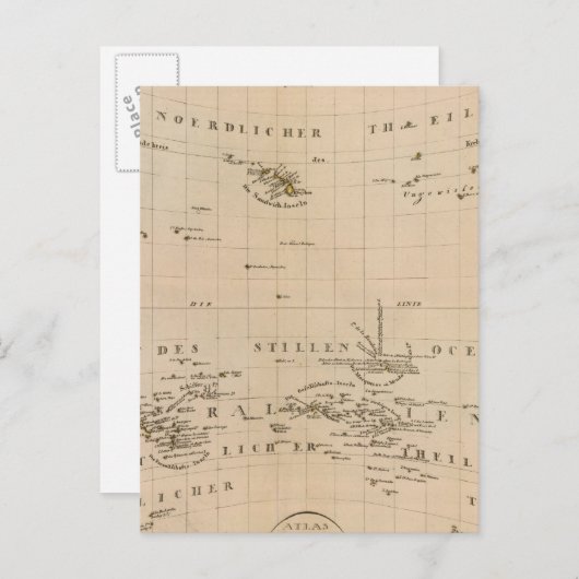 Zeldzame Noordpoolprojectie Briefkaart (Voorkant / Achterkant)