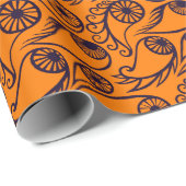 Zeldzame Paisley Oog Patroon Griezelige Grappige H Cadeaupapier (Rol Hoek)