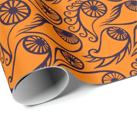 Zeldzame Paisley Oog Patroon Griezelige Grappige H Cadeaupapier (Rol Hoek)