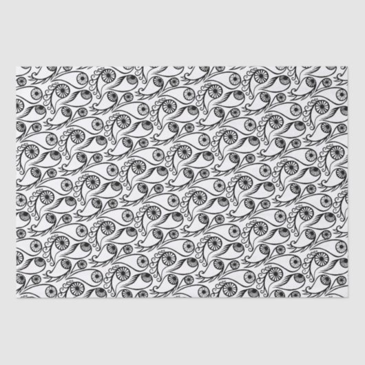 Zeldzame Paisley Oog Patroon Griezelige Grappige H Tissuepapier (Voorkant)