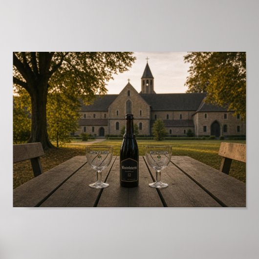 Zeldzame Poster van Belgische Abdijbrouwerij Scene (Voorkant)
