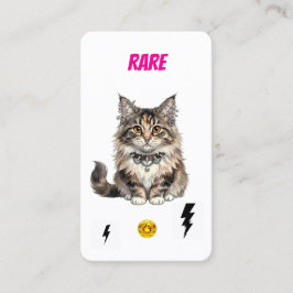 Zeldzame Punk Kat Maine Coon Verzamelaarskaart Klantenkaartje