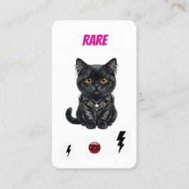 Zeldzame Punk Kat-Verzamelaarskaart-Black Rebel Klantenkaartje