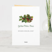 Zeldzame  Rozen Kerst Kaart (Achterkant)