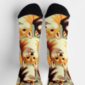 Zeldzame Shiba Inu Naadloos Patroon Sokken (Top)