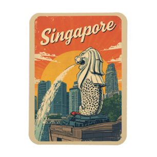Zeldzame Singapore The Merlion mascotte cadeaus Magneet