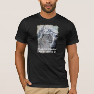 Zeldzame Sneeuw Luipaard Bedreigde Soort T-shirt