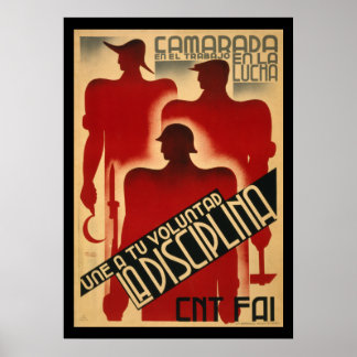 Zeldzame Spaanse propaganda voor de burgeroorlog - Poster