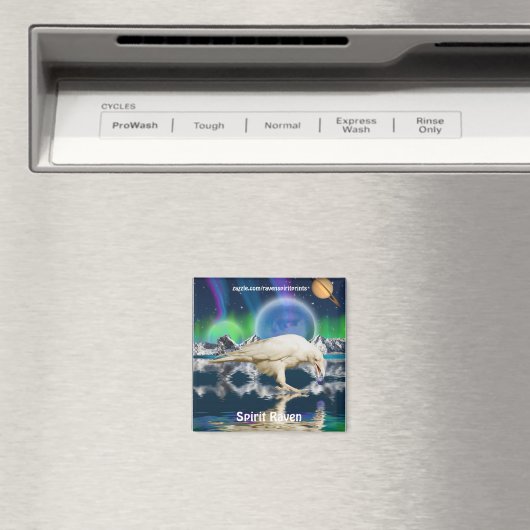 Zeldzame Spirit Raven Fantasy Art Magneten (Insitu (Vaatwasser))