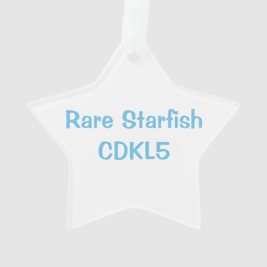 Zeldzame Starfish CDKL5 Ornament (achterkant)