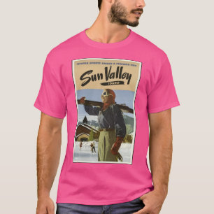Zeldzame Sun Valley Idaho Ski Design Oversized T-shirt