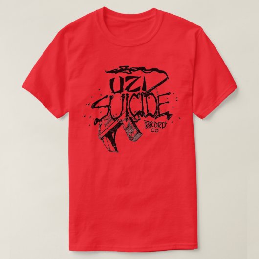 Zeldzame UZI SUIE records T-shirt (Design voorkant)