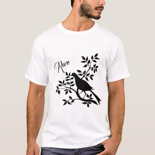 Zeldzame vogel - zwart-wit T-shirt (Voorkant)