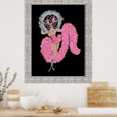 Zeldzame vormfout design "Mimi" Poster (Keuken)